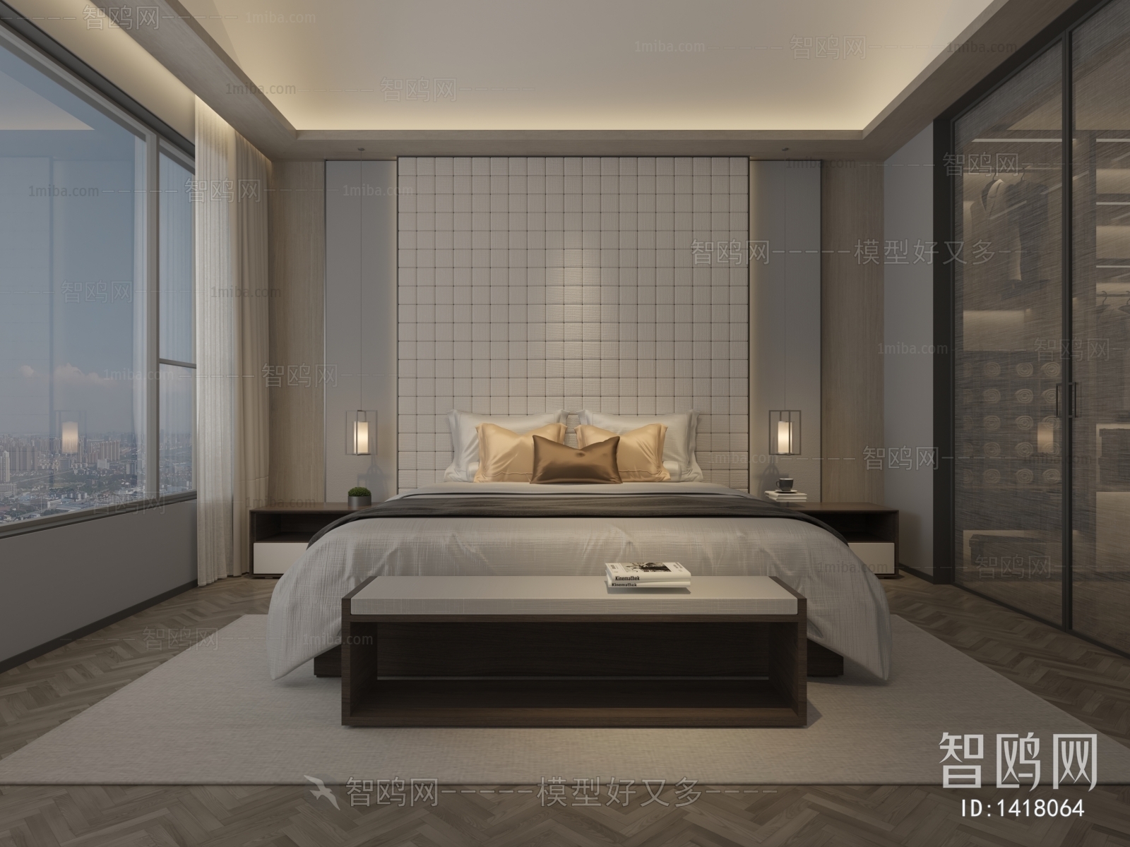 New Chinese Style Bedroom