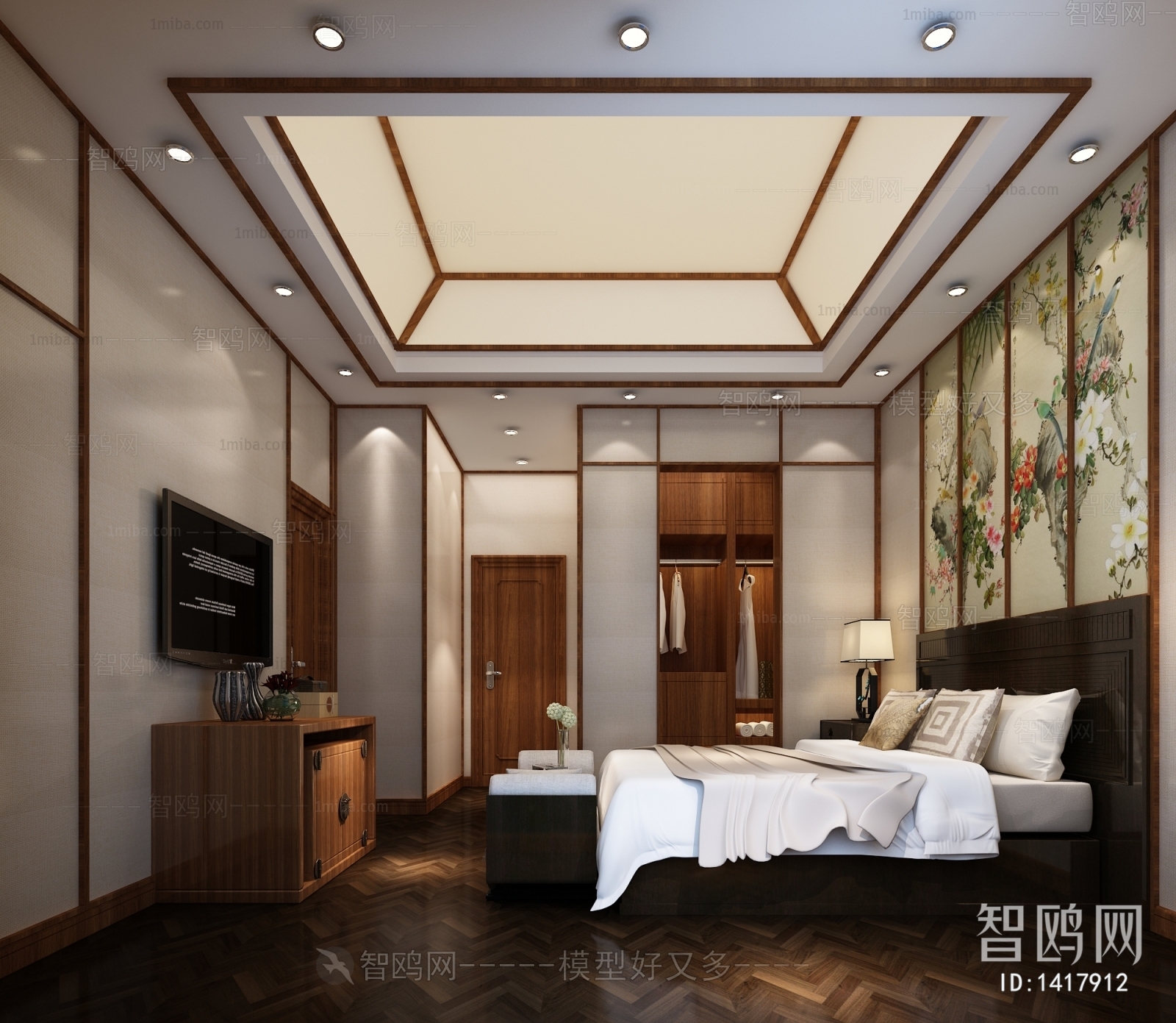 New Chinese Style Bedroom