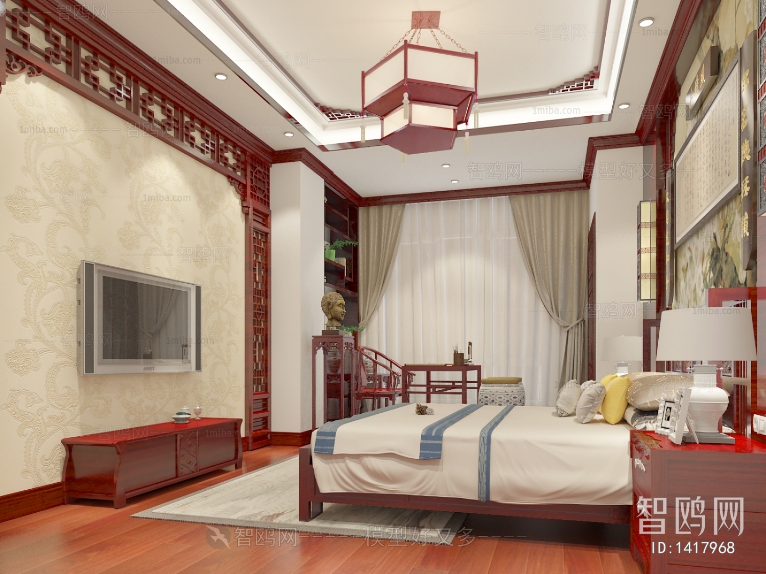 New Chinese Style Bedroom