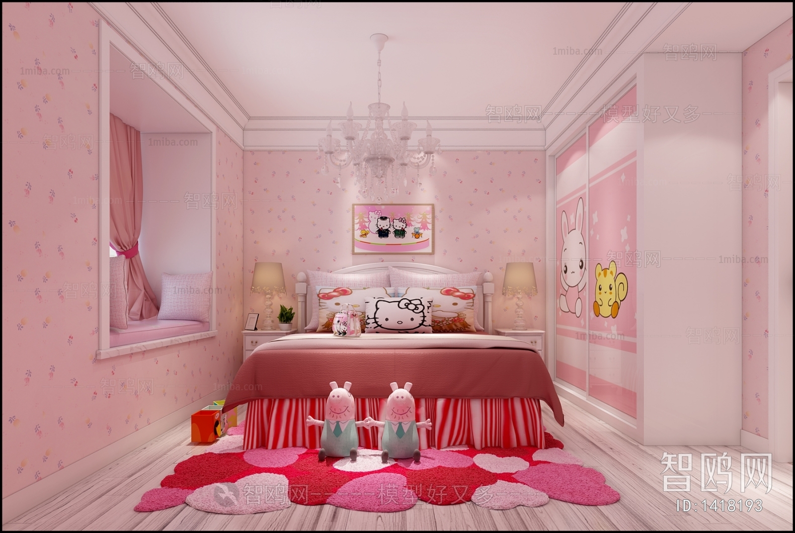 Simple European Style Girl's Room Daughter's Room