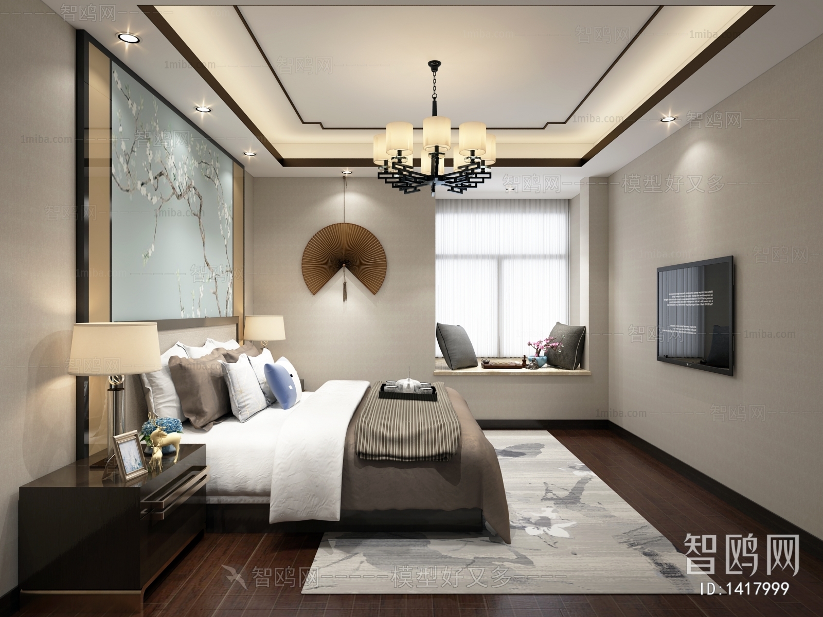 New Chinese Style Bedroom