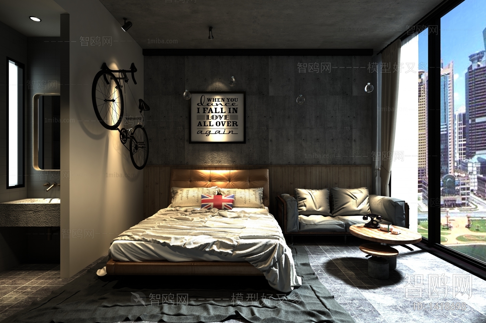 Industrial Style Bedroom