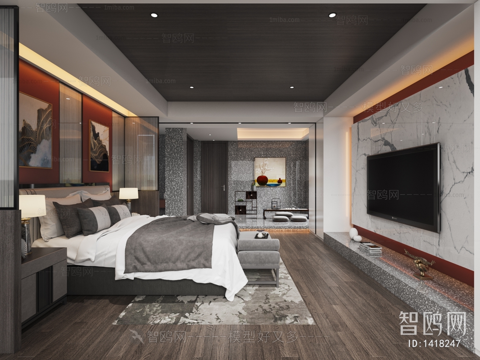 New Chinese Style Bedroom