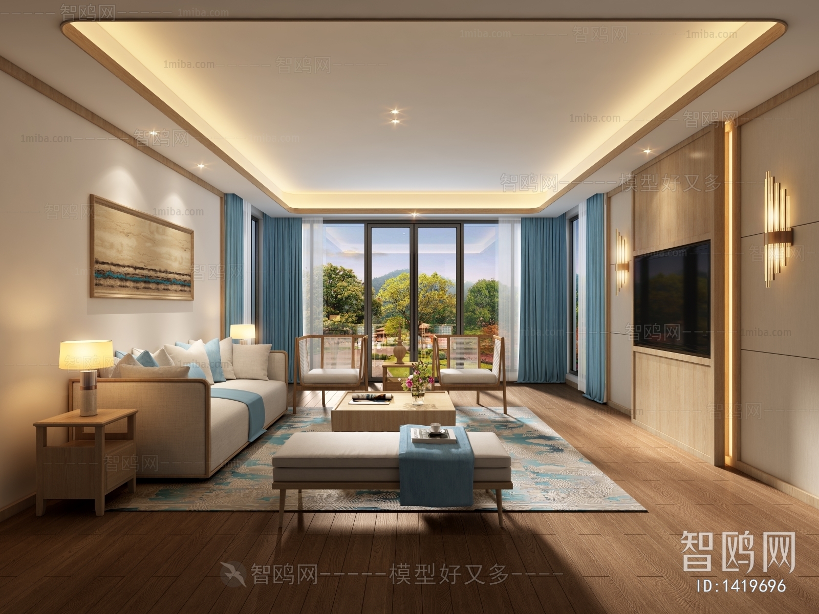 Modern New Chinese Style A Living Room