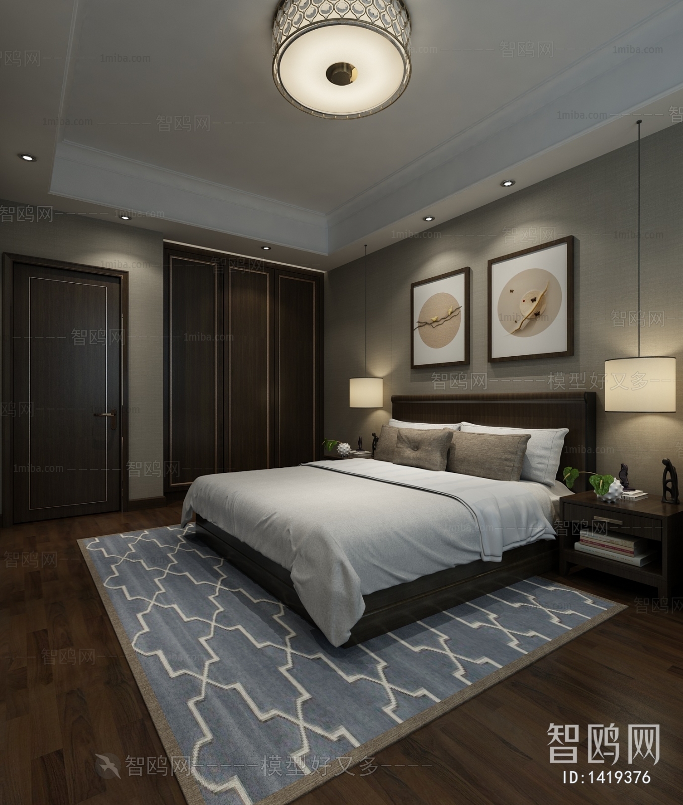 New Chinese Style Bedroom