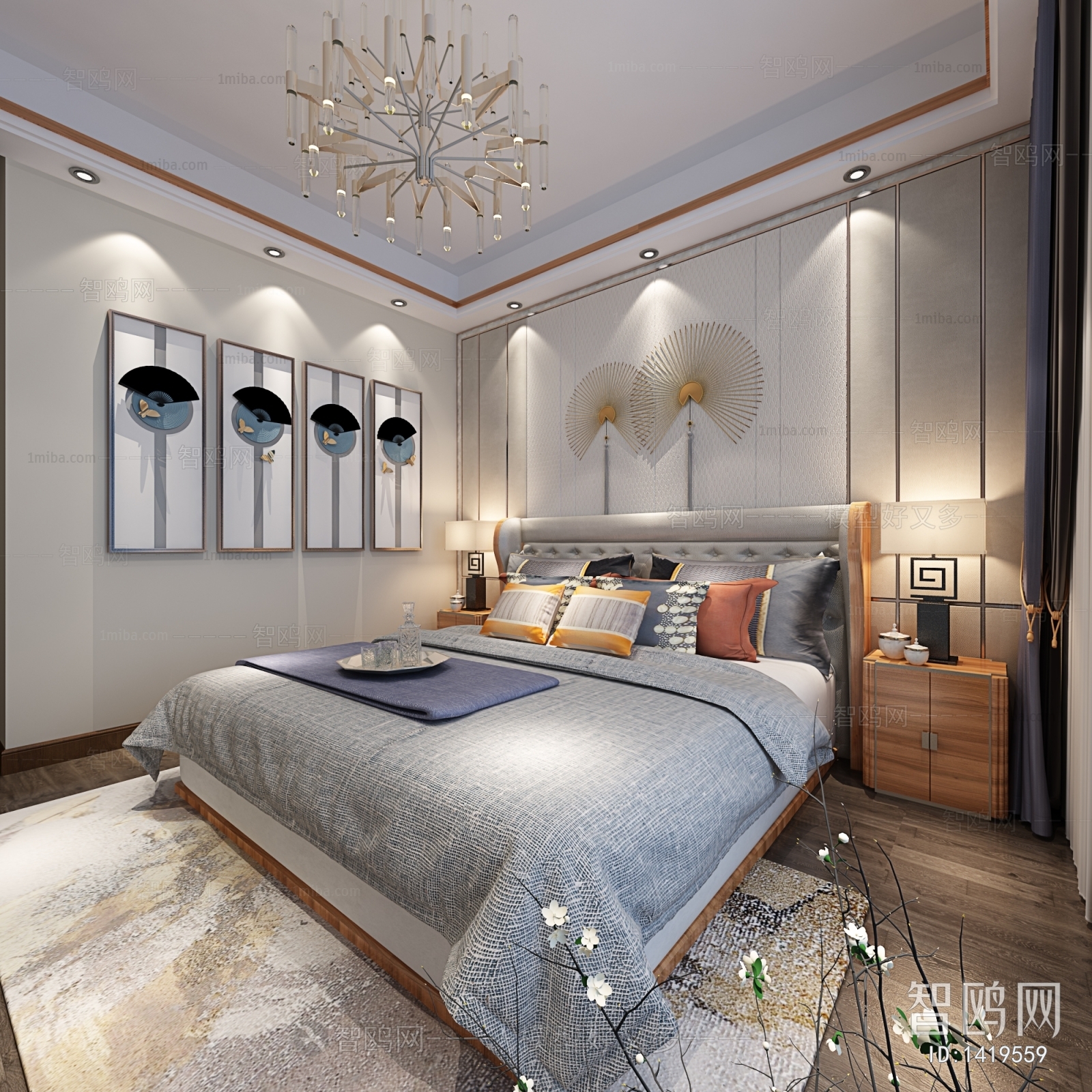 New Chinese Style Bedroom