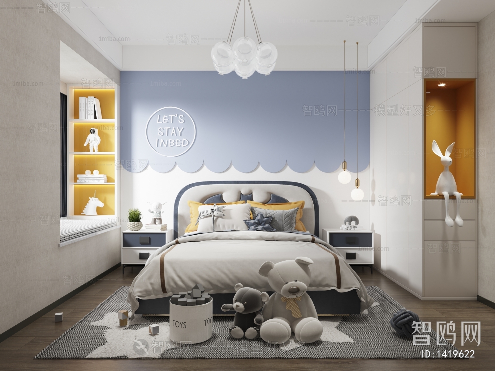 Modern Boy's Room And Son's Room