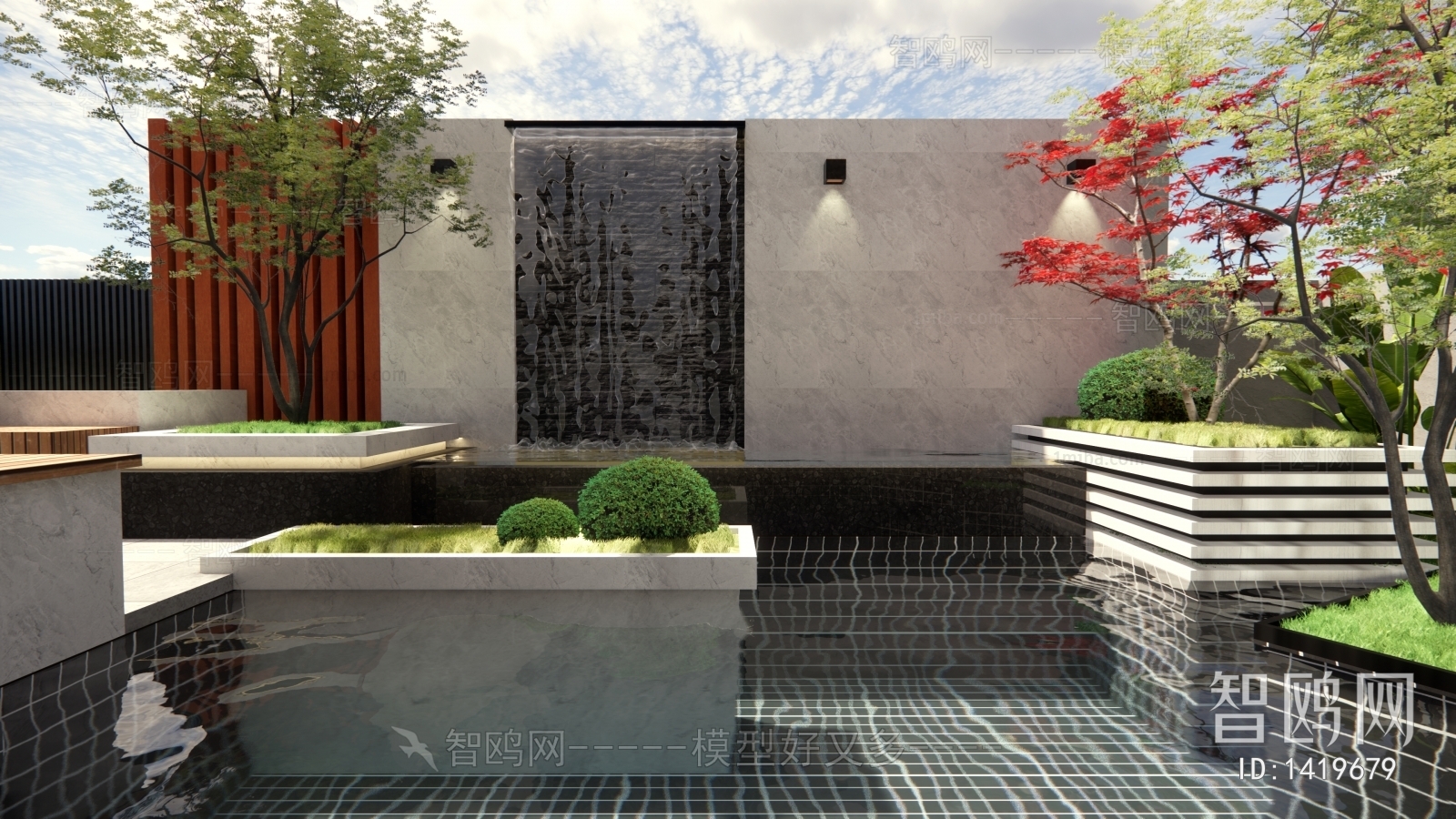 Modern New Chinese Style Courtyard/landscape