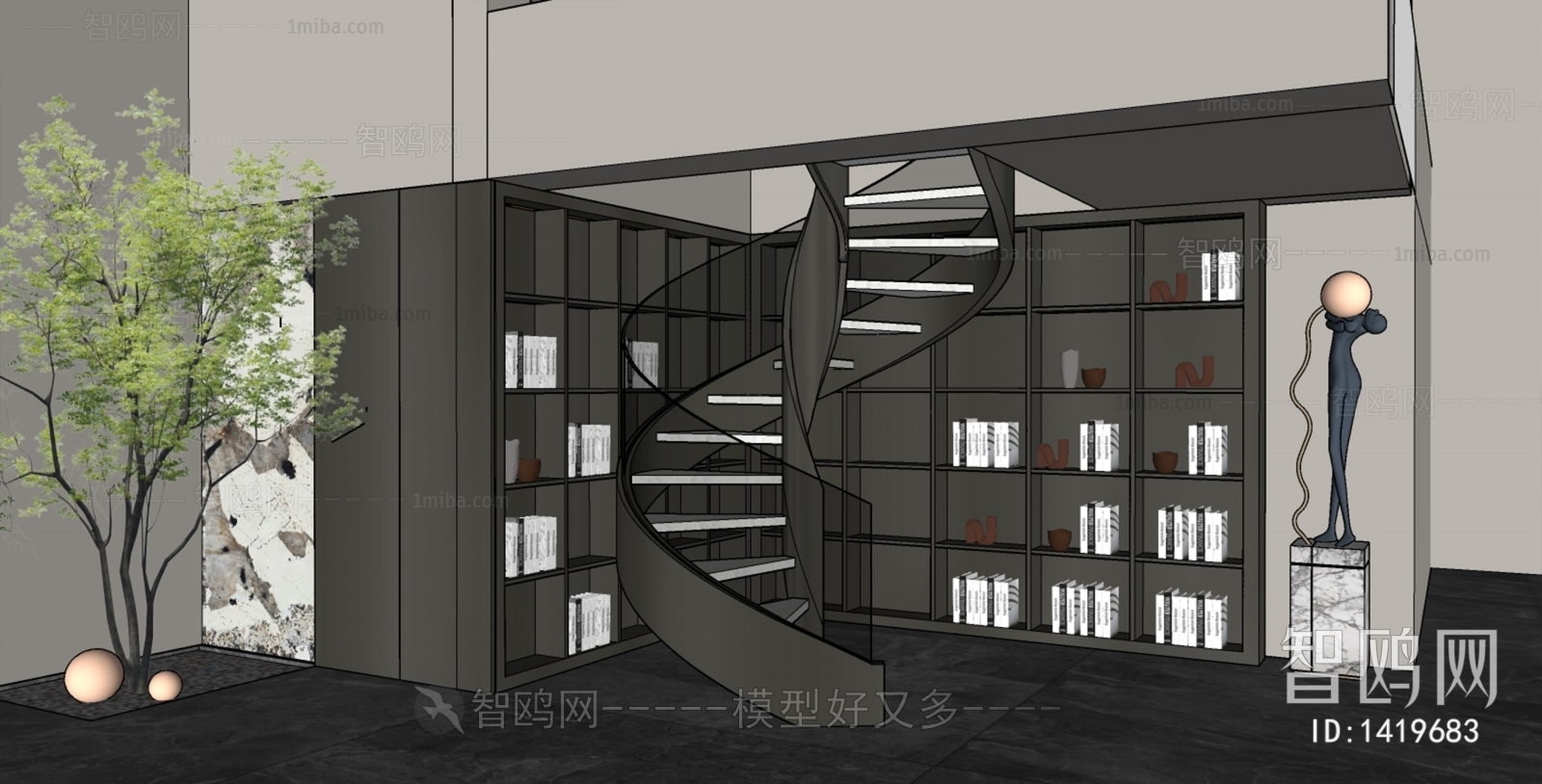 Modern New Chinese Style Stairwell