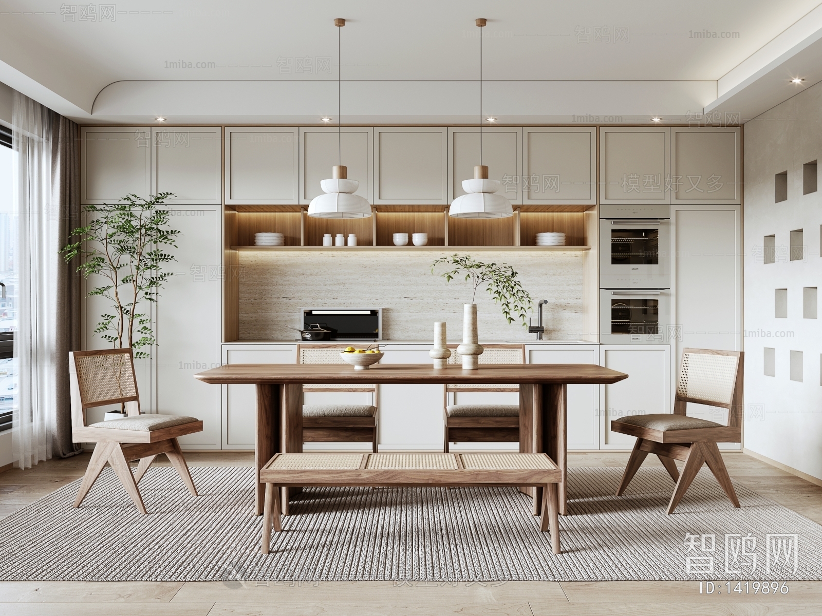 Wabi-sabi Style Dining Room