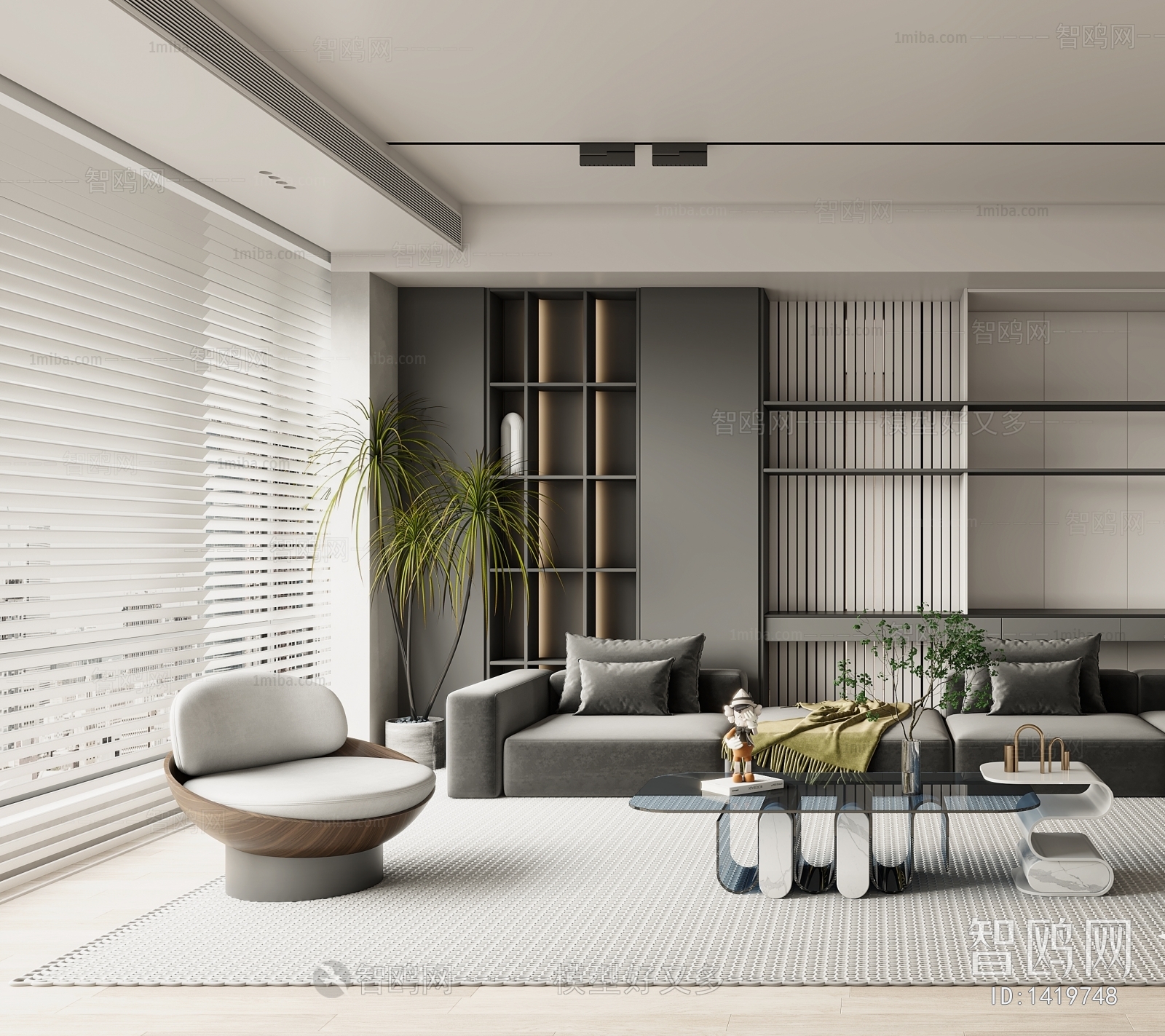 Modern Wabi-sabi Style A Living Room