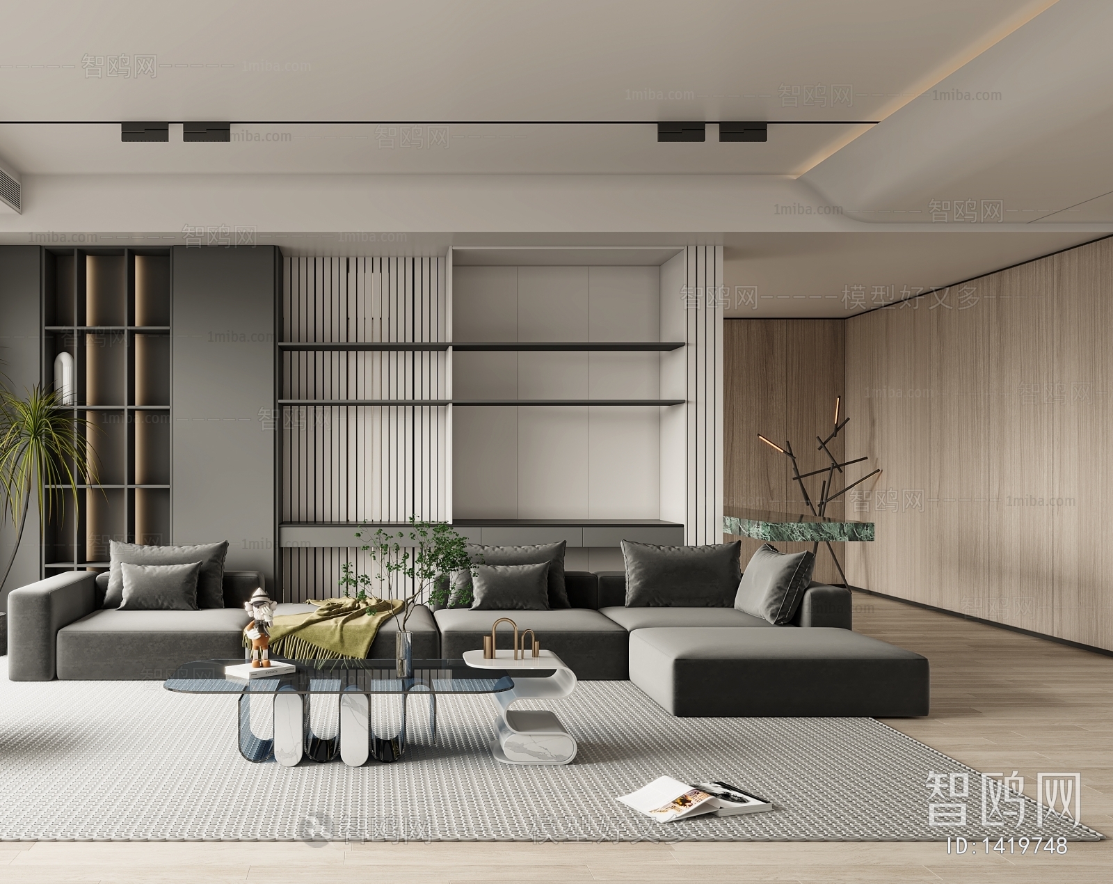 Modern Wabi-sabi Style A Living Room