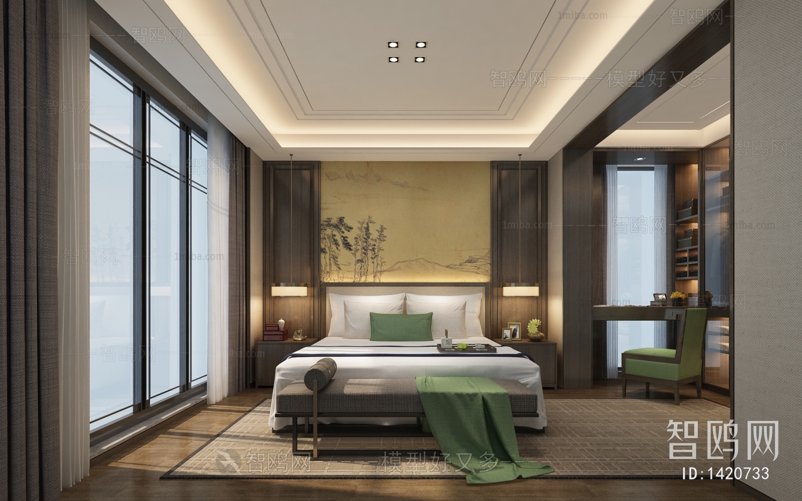 New Chinese Style Bedroom