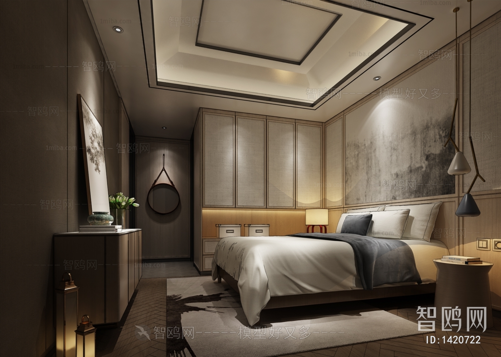 New Chinese Style Bedroom