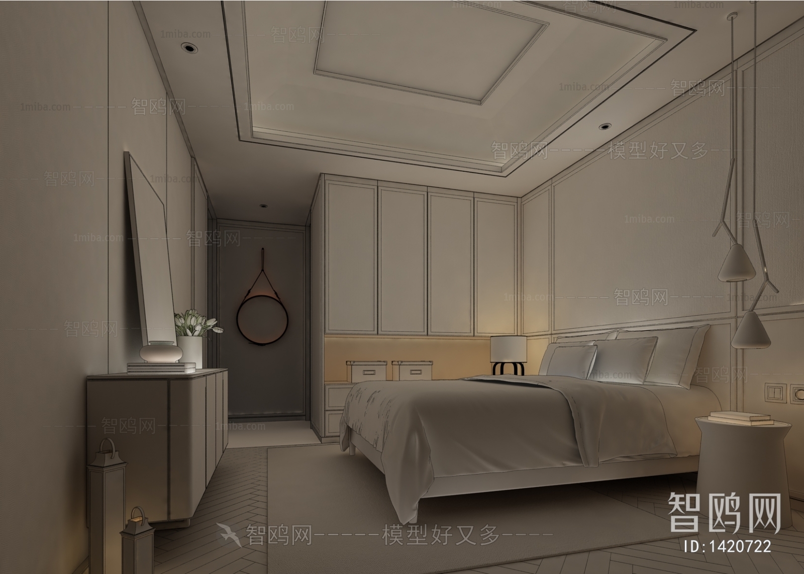 New Chinese Style Bedroom