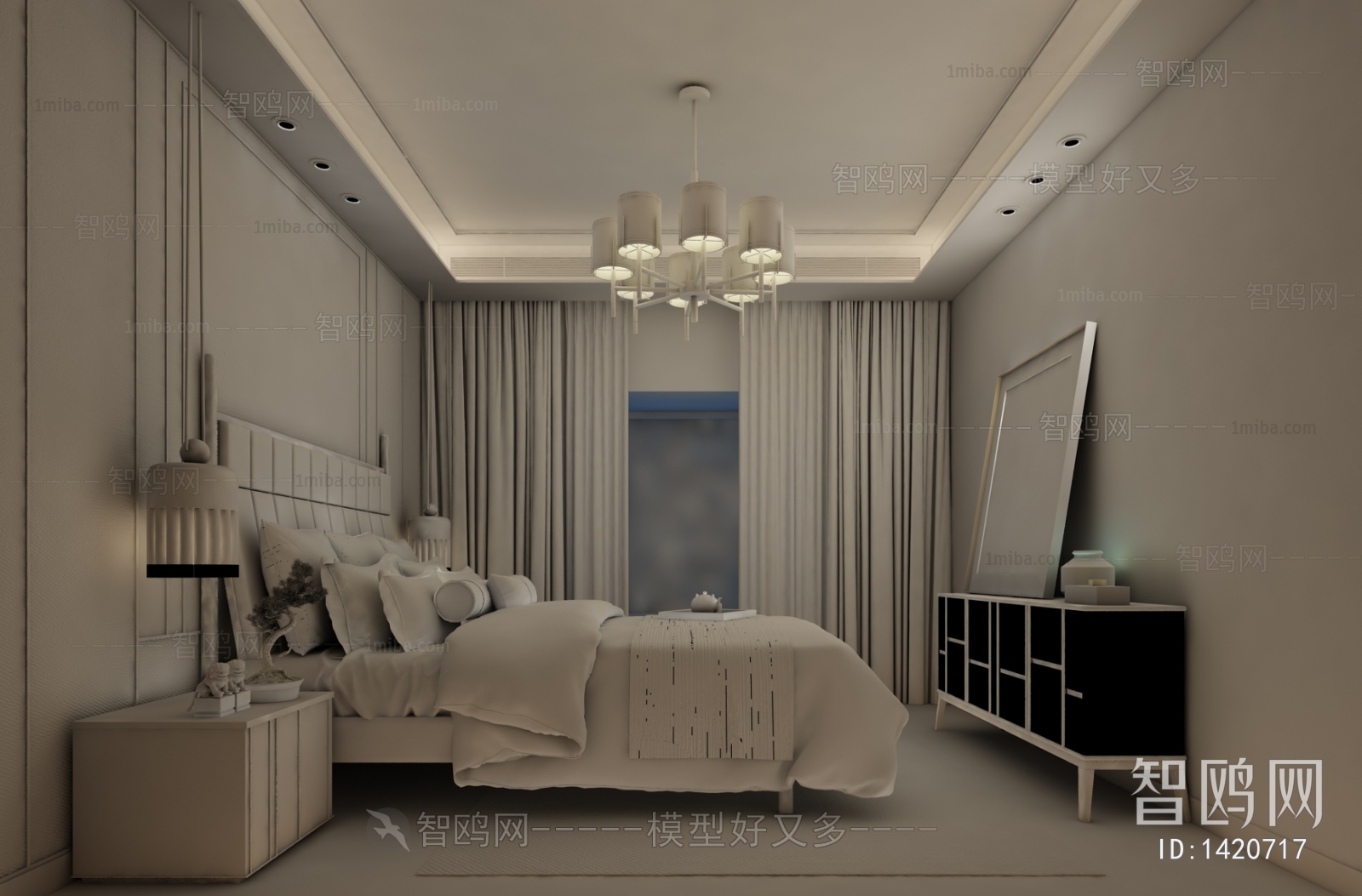 New Chinese Style Bedroom