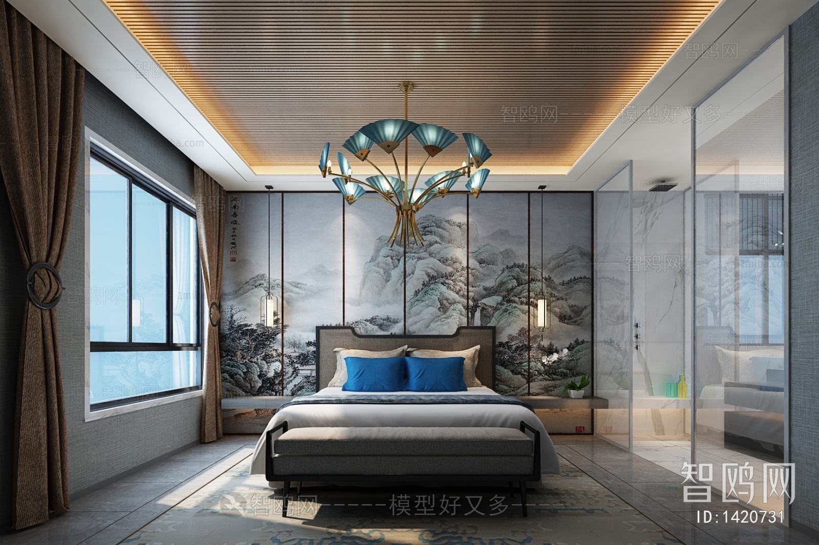 New Chinese Style Bedroom