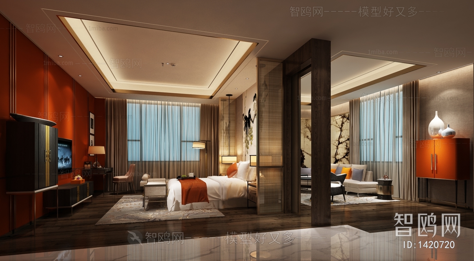 New Chinese Style Bedroom