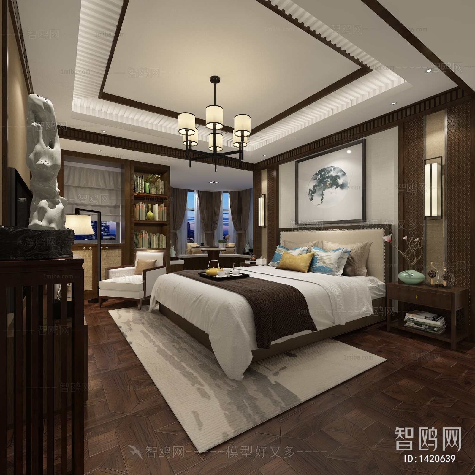 New Chinese Style Bedroom