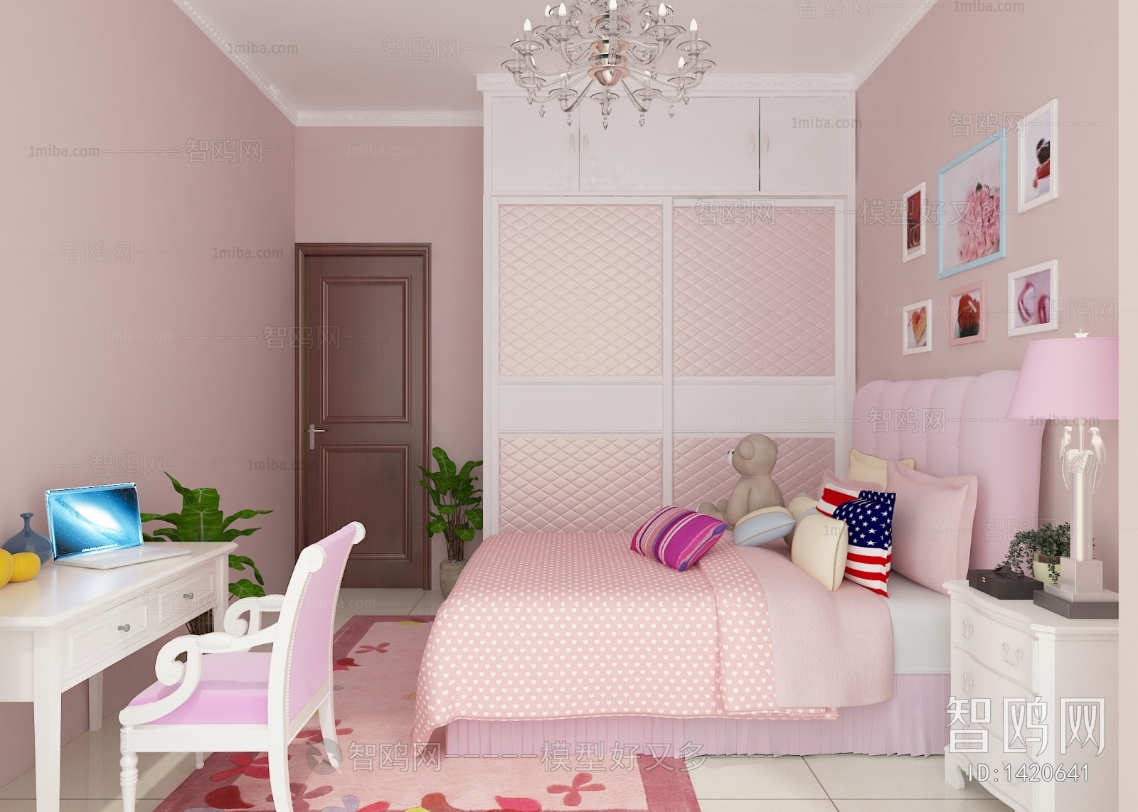 Simple European Style Girl's Room Daughter's Room