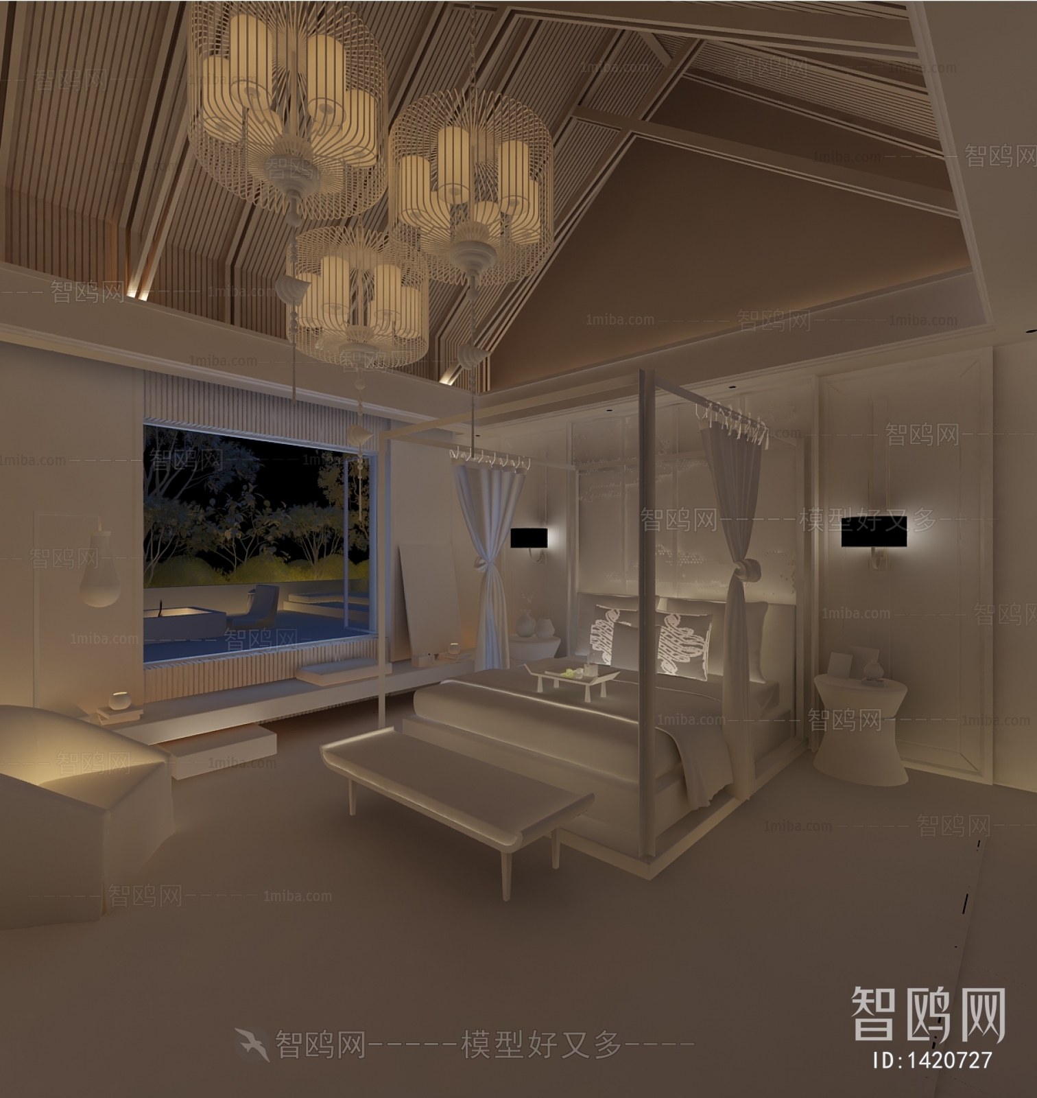 New Chinese Style Bedroom