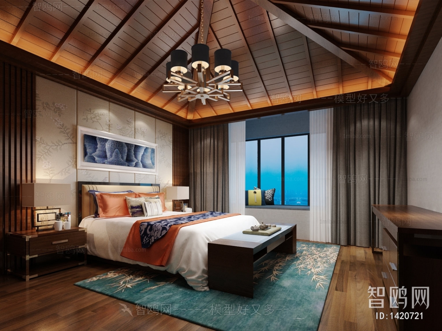 New Chinese Style Bedroom