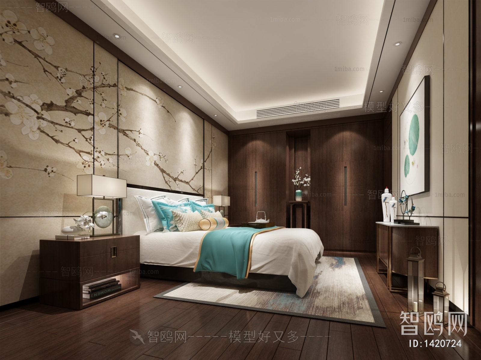 New Chinese Style Bedroom