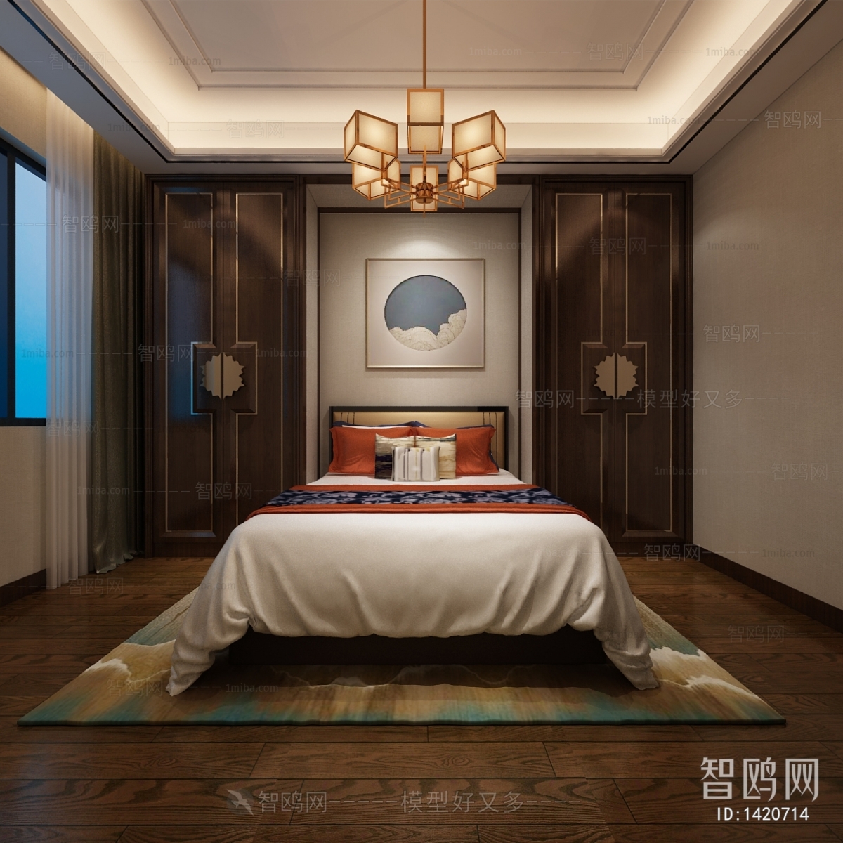 New Chinese Style Bedroom