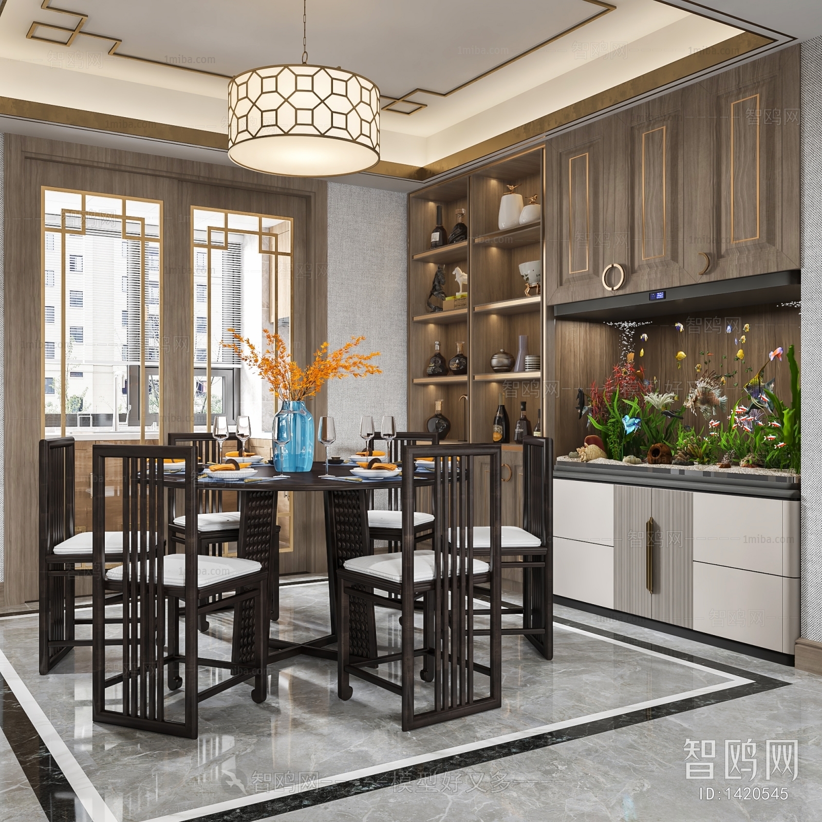 New Chinese Style Dining Room