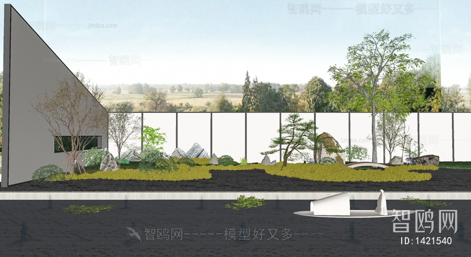 New Chinese Style Garden Landscape