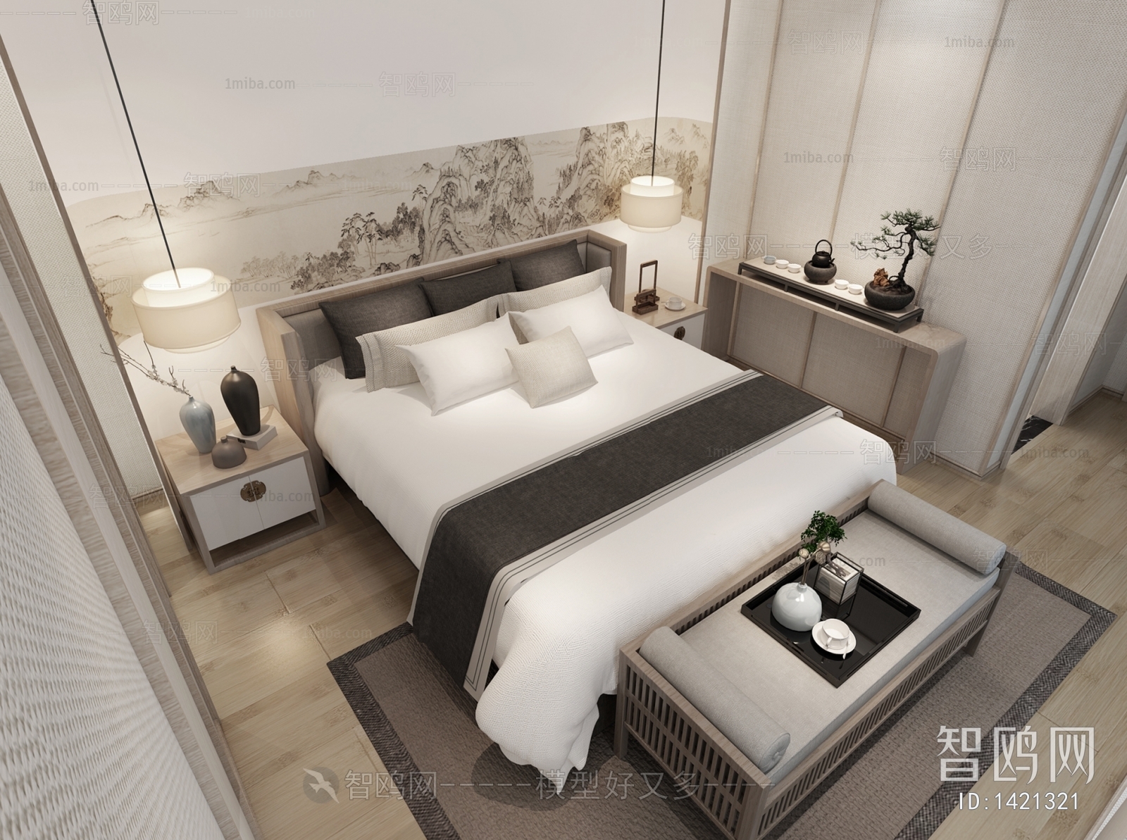 New Chinese Style Bedroom