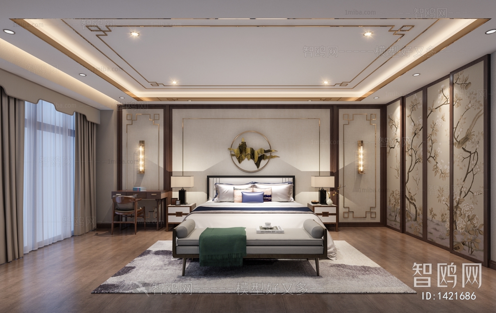 New Chinese Style Bedroom