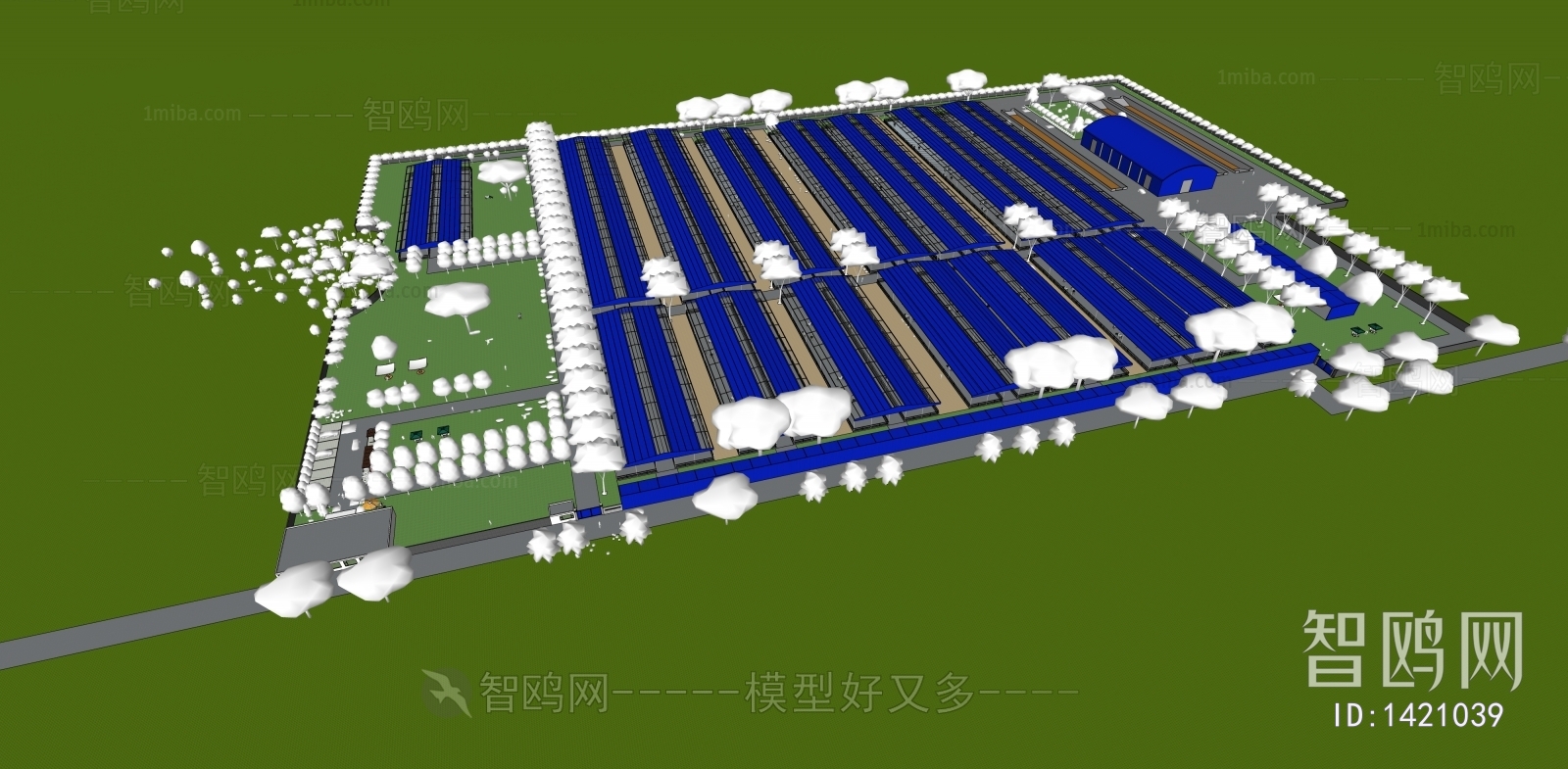 Modern Architectural Bird's-eye View Planning