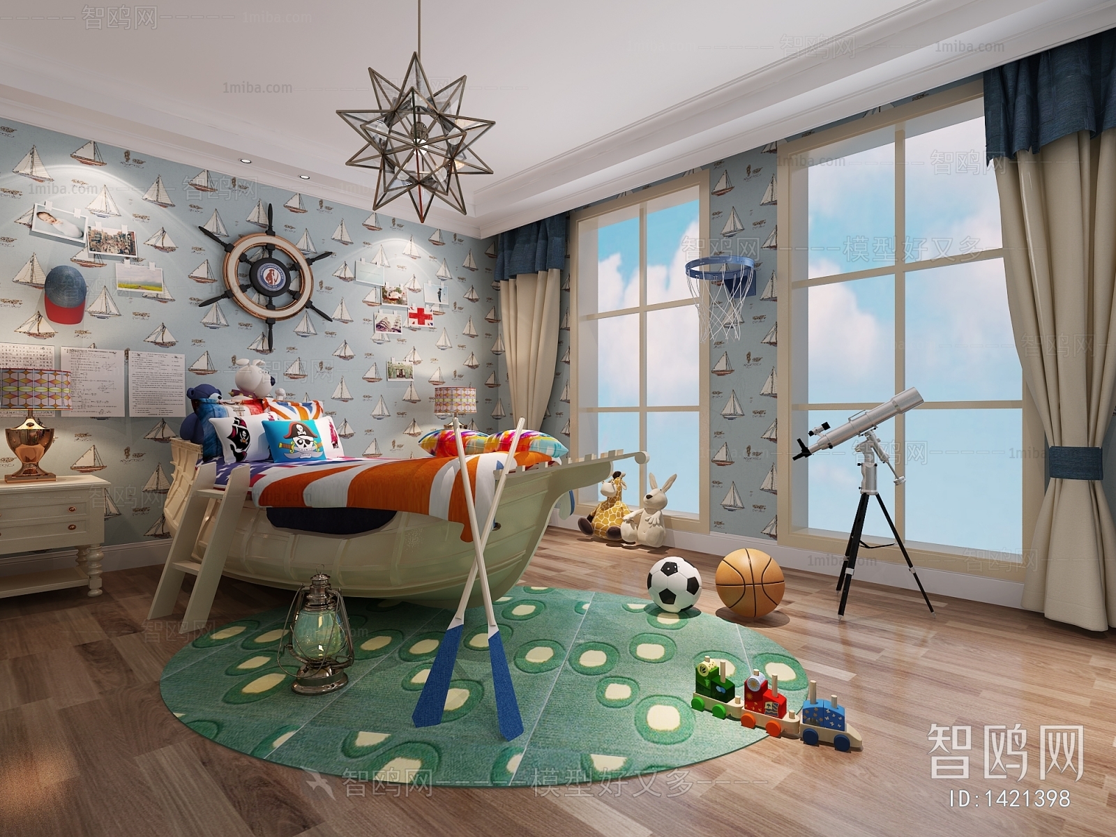 Modern American Style Children's Room