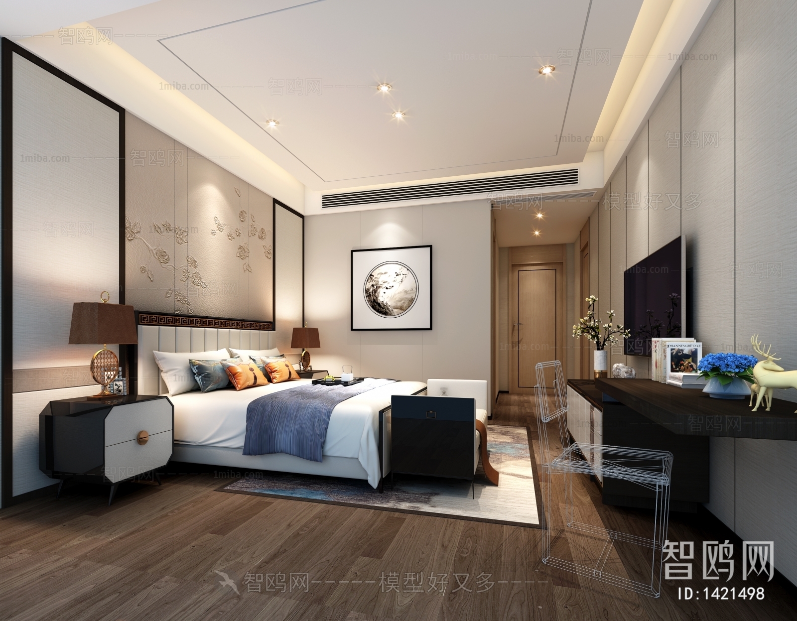 New Chinese Style Bedroom