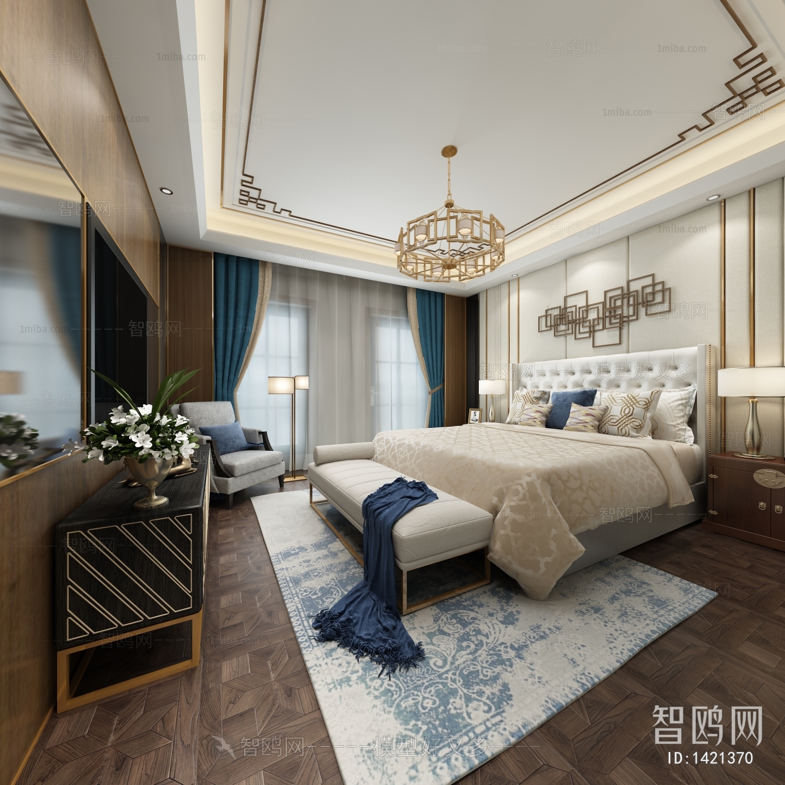 New Chinese Style Bedroom