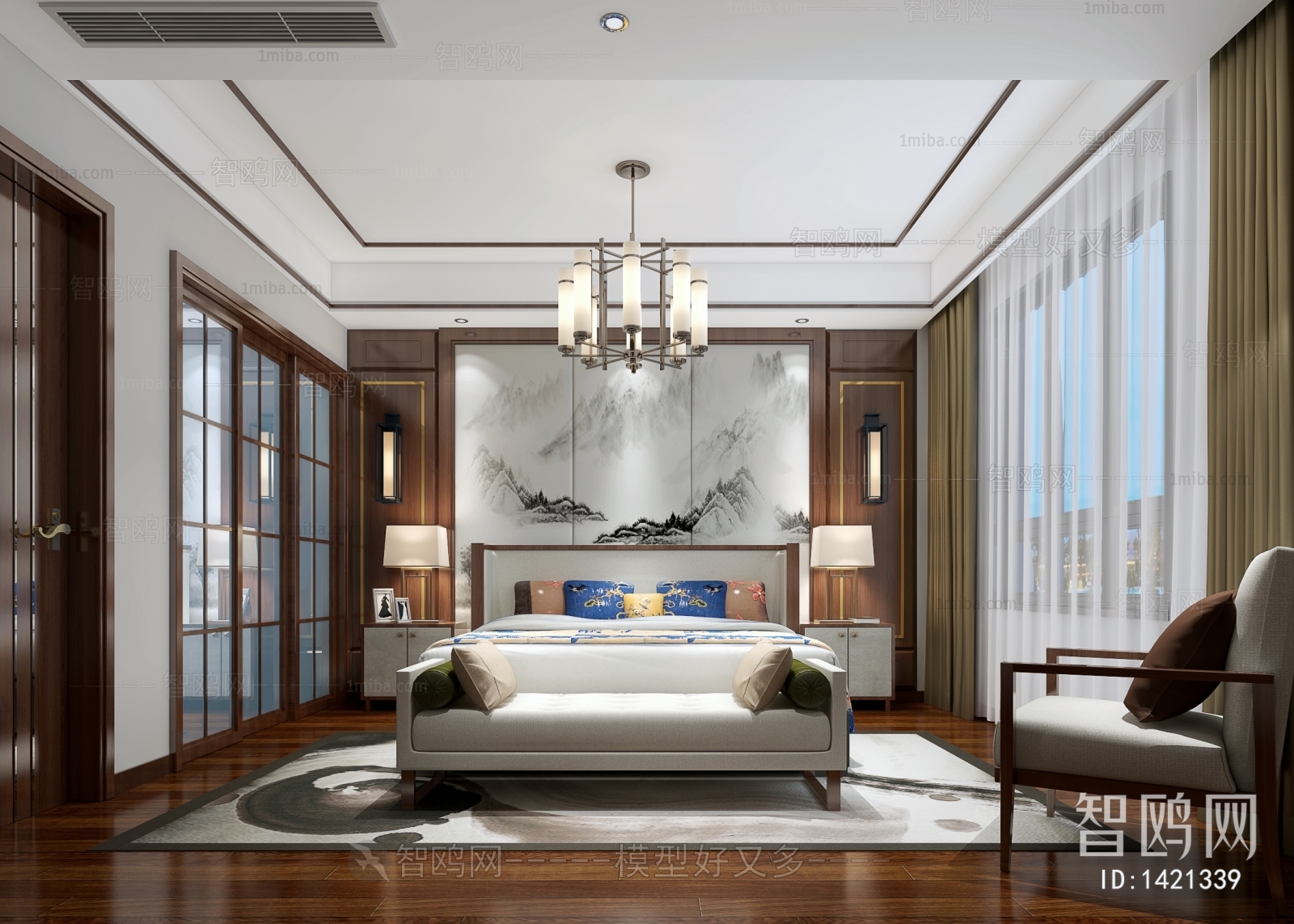 New Chinese Style Bedroom