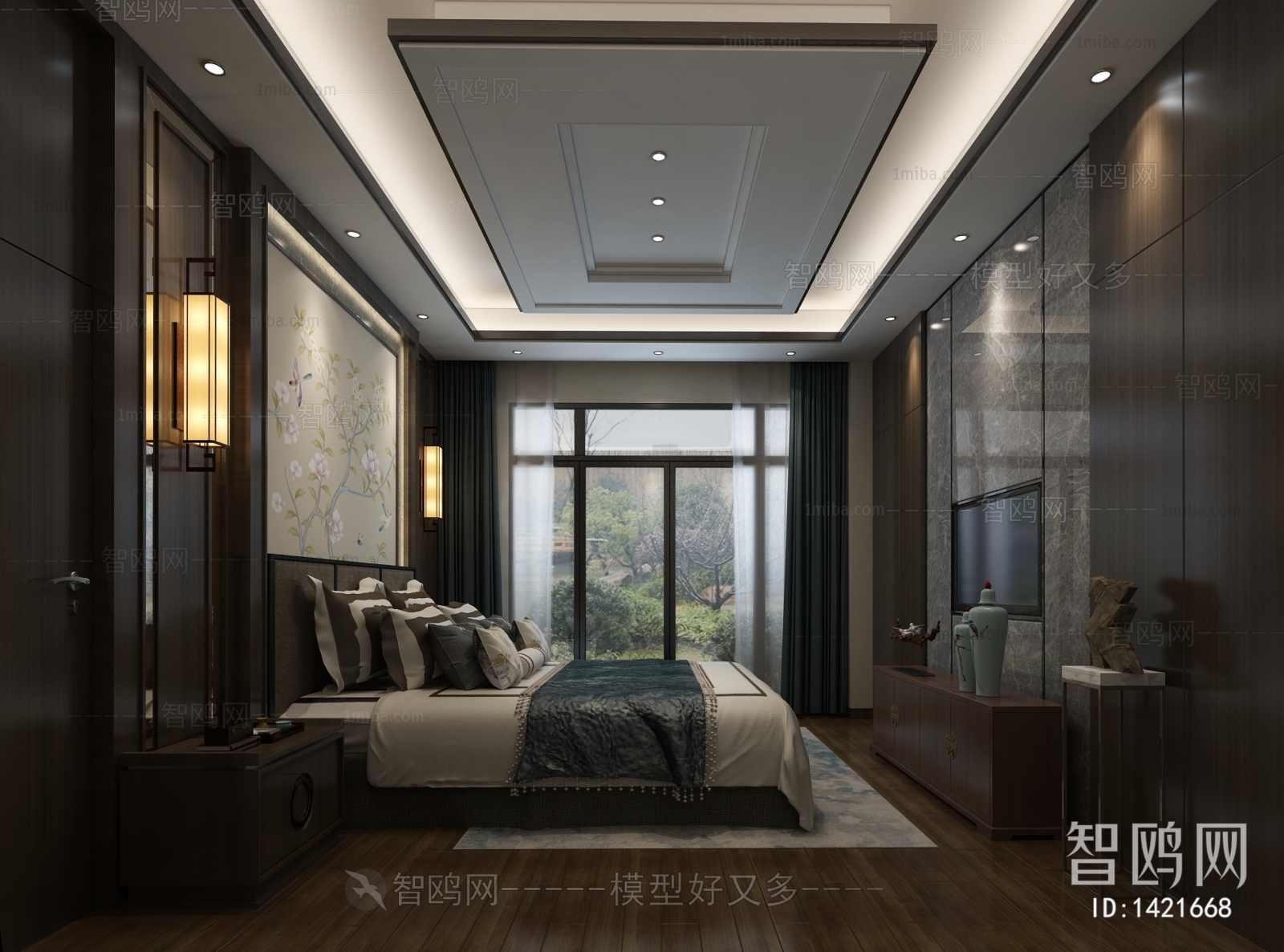 New Chinese Style Bedroom