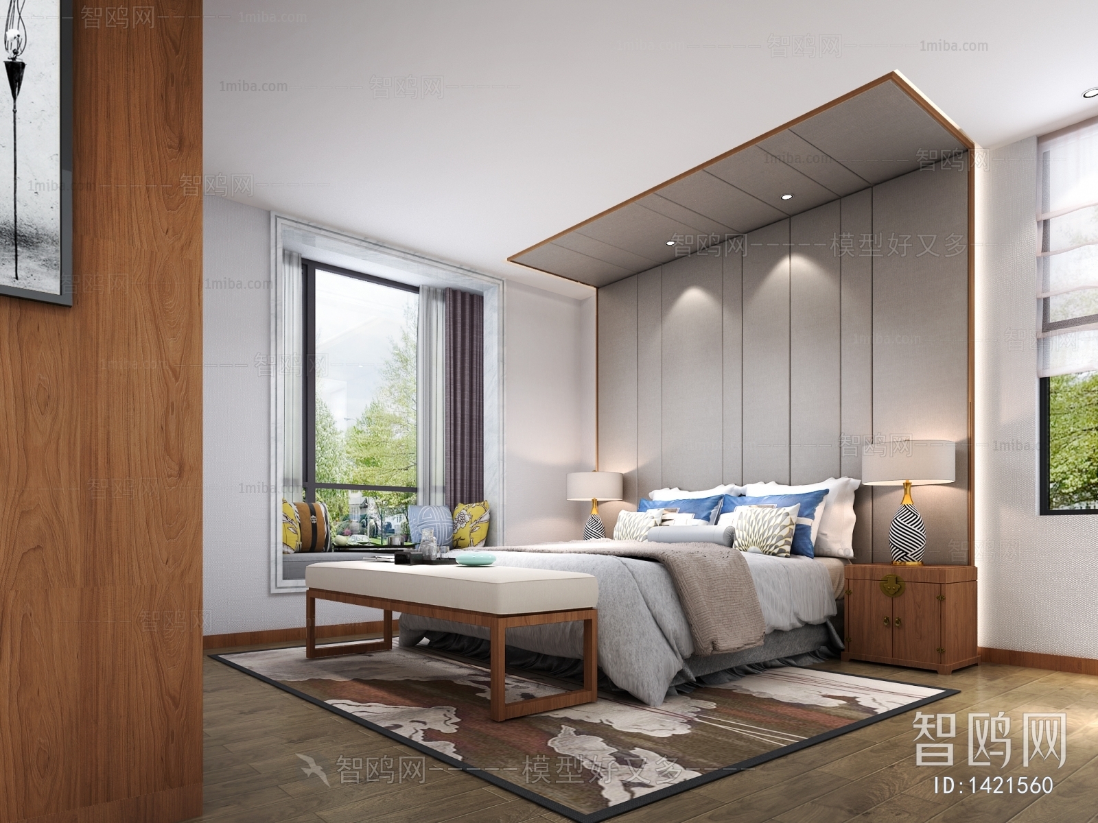 New Chinese Style Bedroom