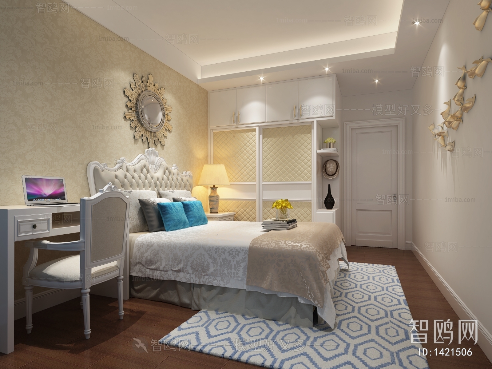 American Style European Style Bedroom