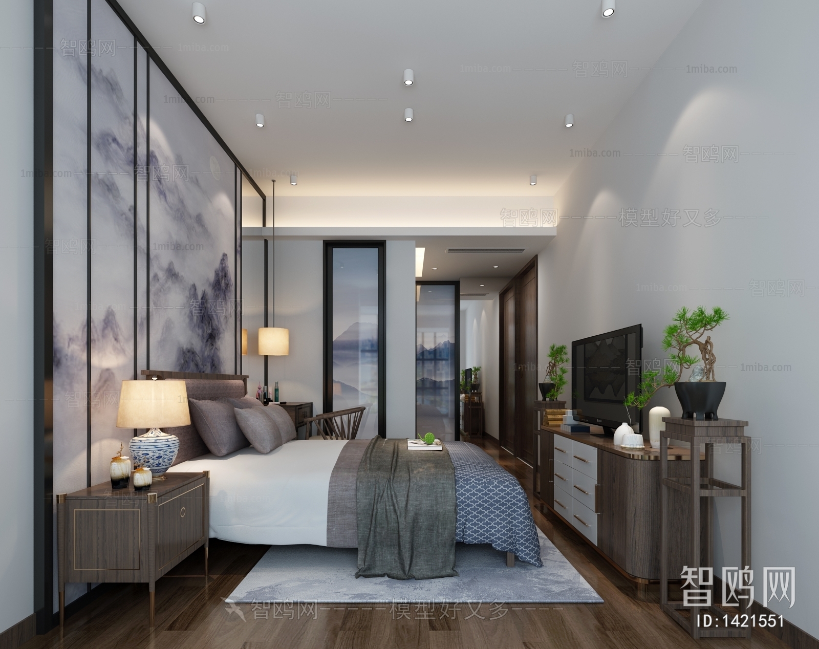 New Chinese Style Bedroom