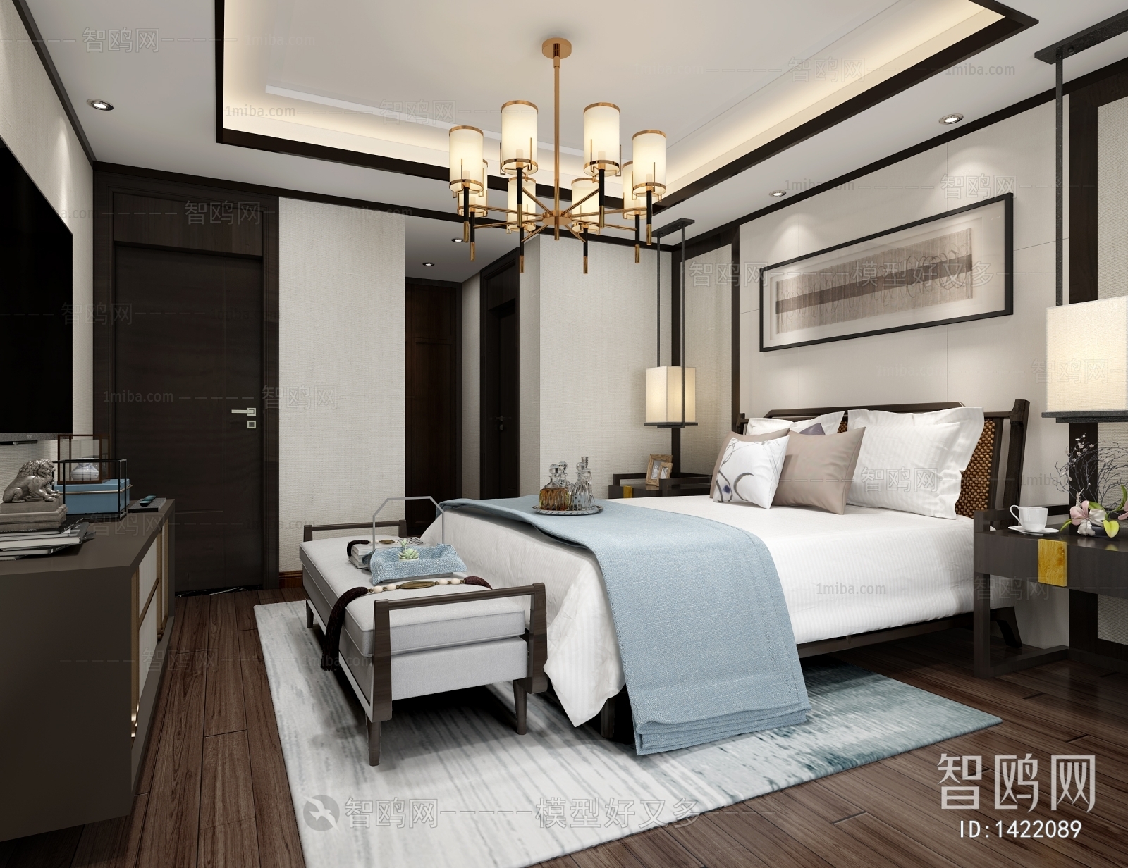 New Chinese Style Bedroom