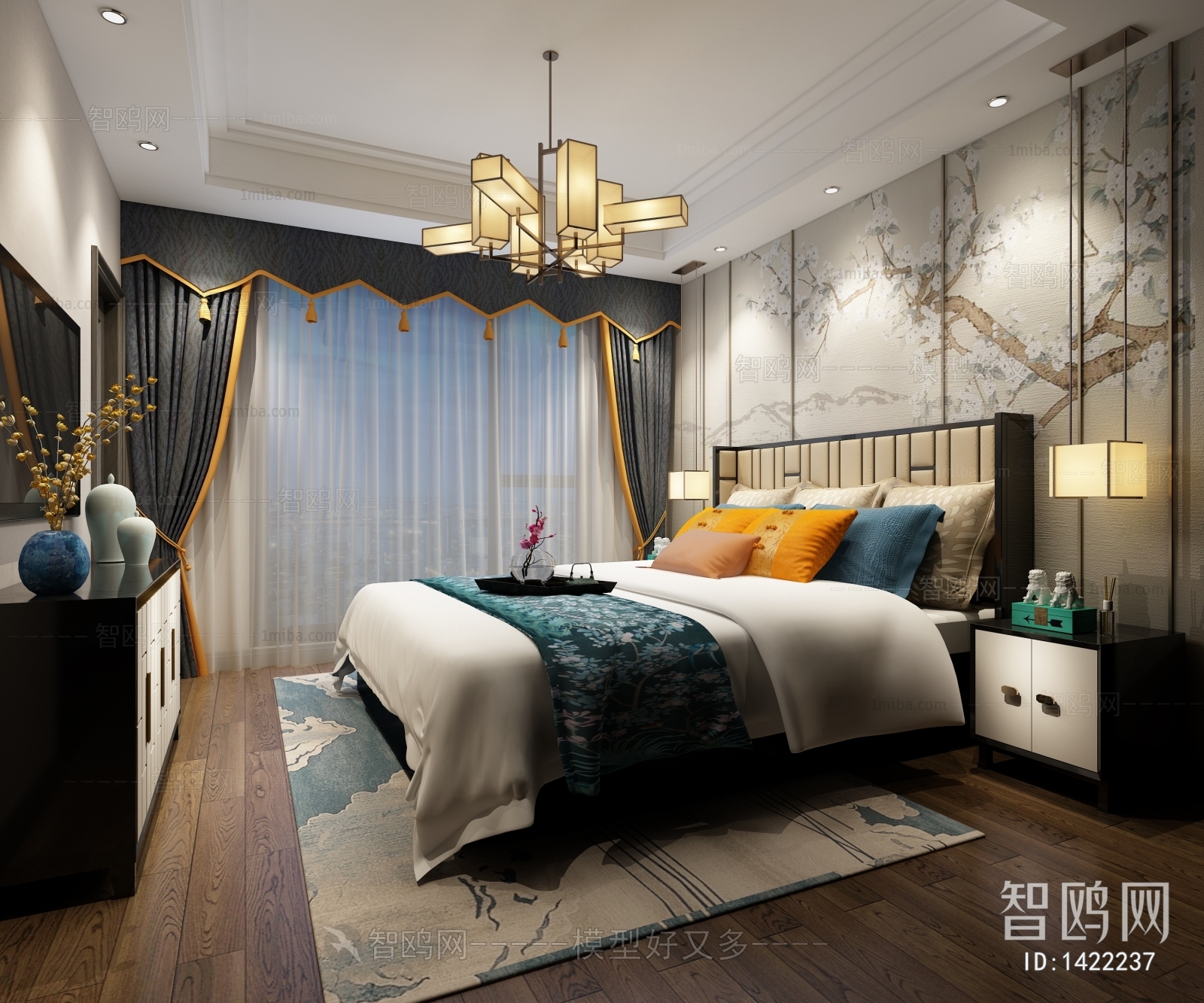 New Chinese Style Bedroom