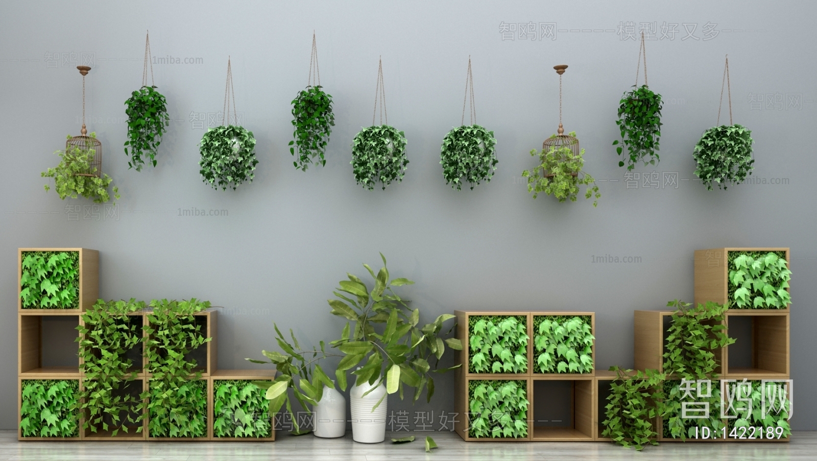 现代植物墙饰
