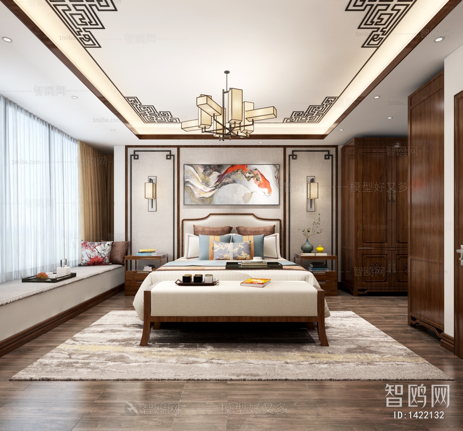 New Chinese Style Bedroom