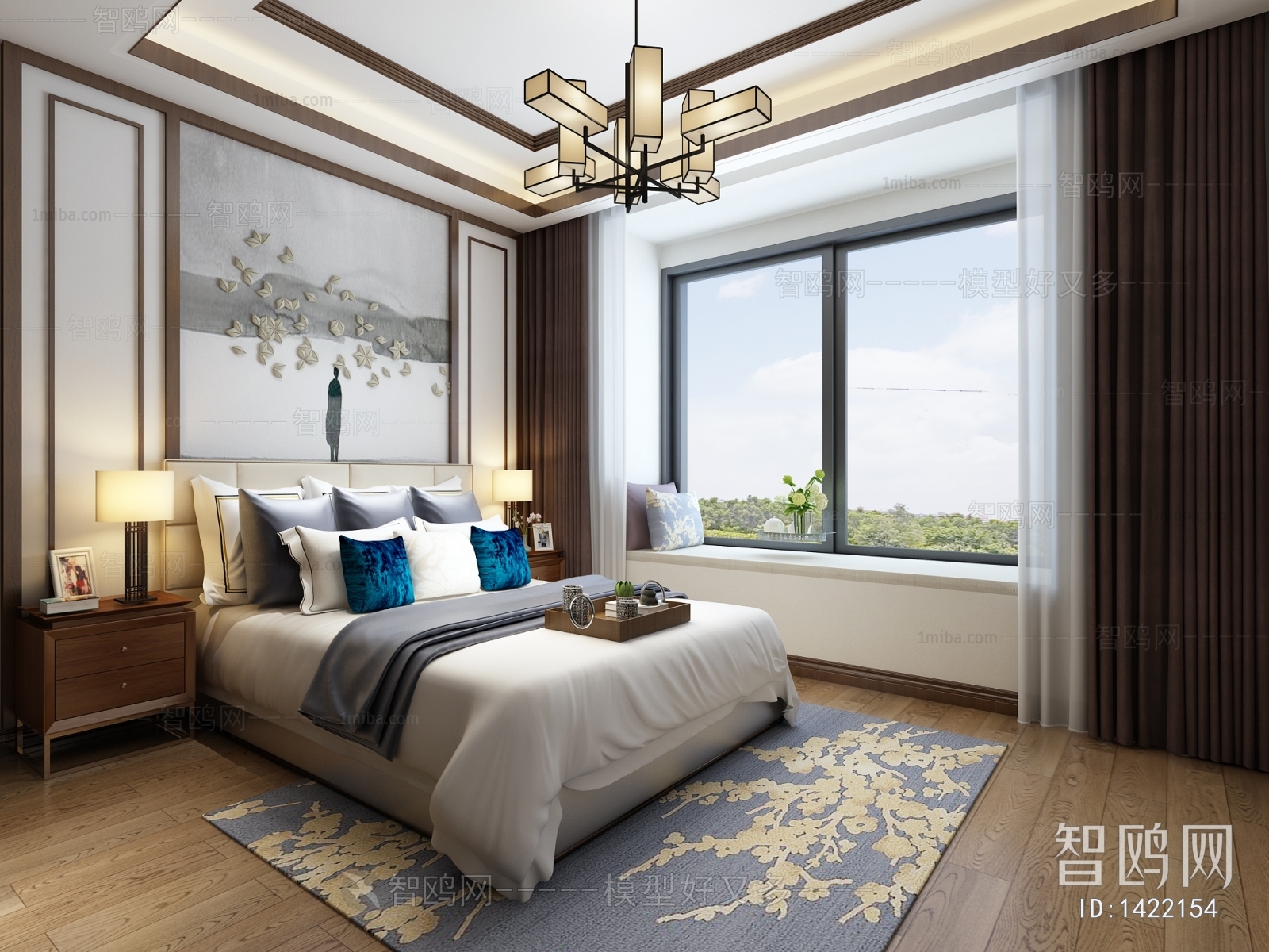 New Chinese Style Bedroom