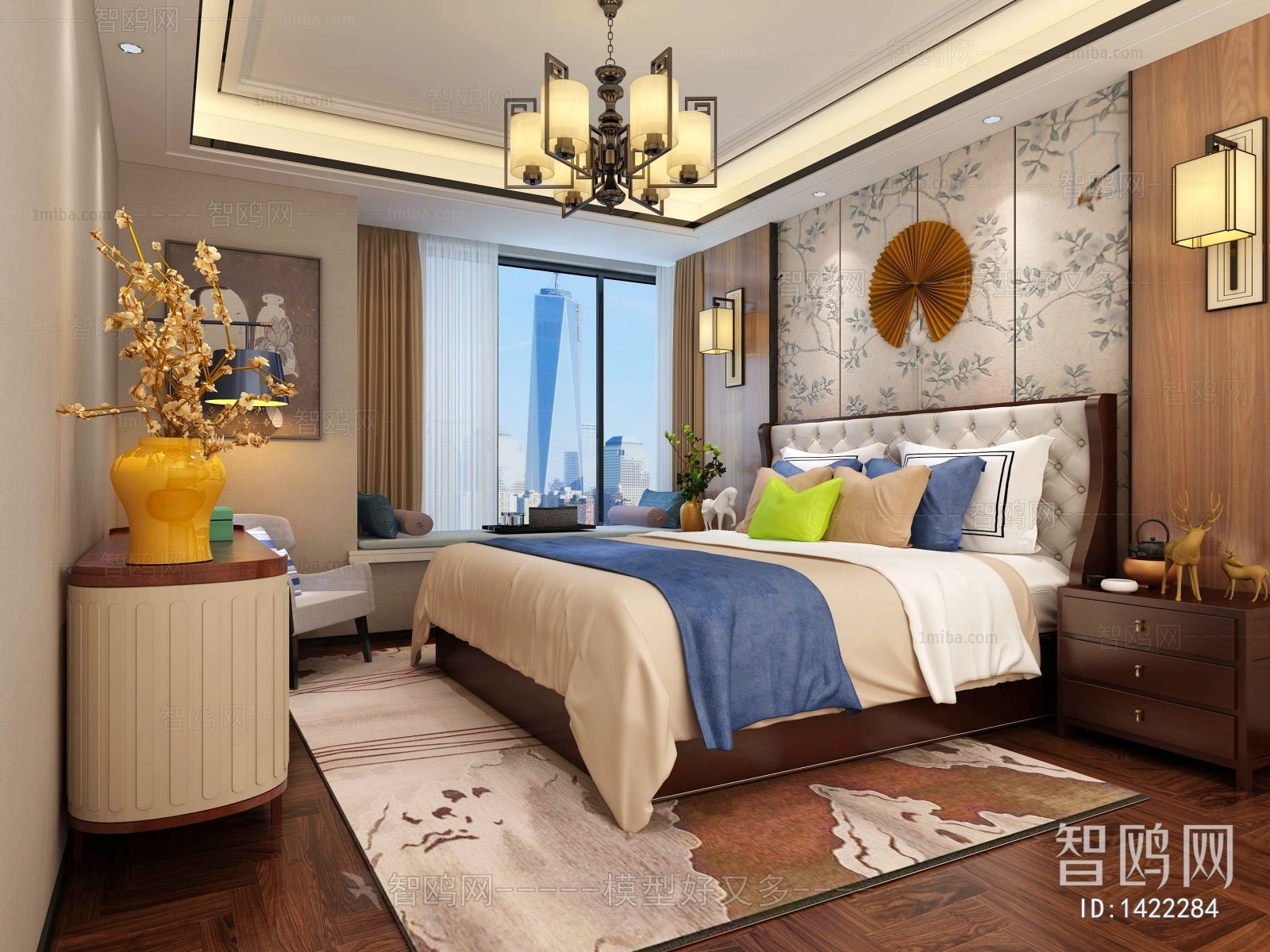 New Chinese Style Bedroom