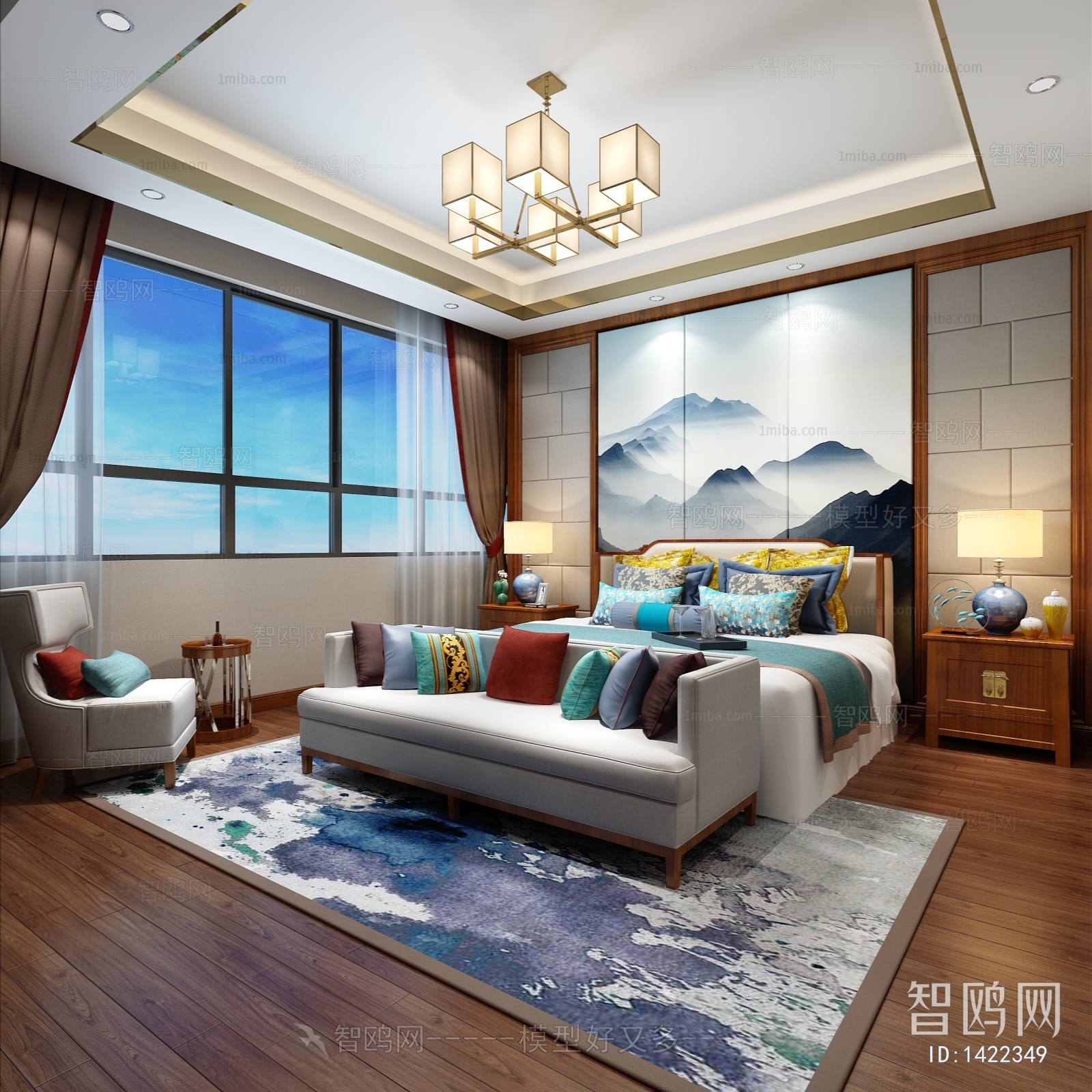 New Chinese Style Bedroom