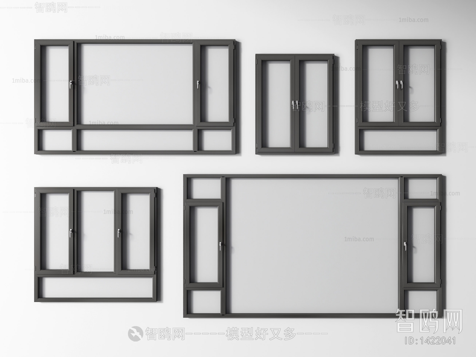 现代窗户组合