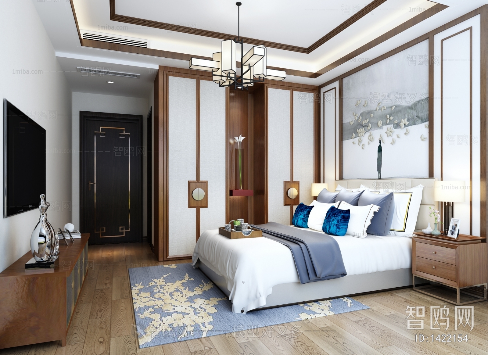 New Chinese Style Bedroom